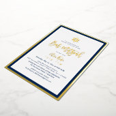 Invitation En Aluminium PixDezines Gold ModernScript Mitzvah DIYBackground (Rotation)
