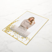 Invitation En Aluminium PixDezines Graduation Herbaceous Real Gold (Rotation)