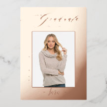 PixDezines Graduation Moderne Calligraphie Rose Or