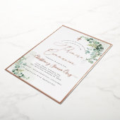 Invitation En Aluminium PixDezines H2 Rustique Eucalyptus Primera Communio (Rotation)