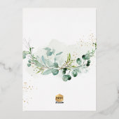 Invitation En Aluminium PixDezines H2 Rustique Eucalyptus Primera Communio (Verso)