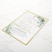 Invitation En Aluminium PixDezines H2 Rustique Eucalyptus Primera Communio (Rotation)