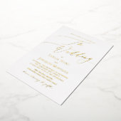 Invitation En Aluminium PixDezines Luxe Calligraphie Minimaliste Véritable (Rotation)