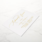 Invitation En Aluminium PixDezines Luxe Calligraphie Reprendre Dîner Réel (Rotation)