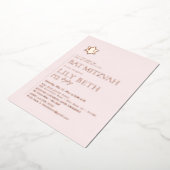 Invitation En Aluminium PixDezines minimaliste moderne Ba Mitzvah (Rotation)