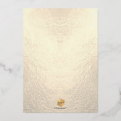 Invitation En Aluminium PixDezines Modern Minimalist Gold Bat Mitzvah (Verso)