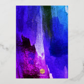 Invitation En Aluminium PixDezines Moderne Abstrait Aquarelle Bar Mitzvah (Verso)