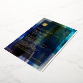 Invitation En Aluminium PixDezines Moderne Abstrait Aquarelle Bar Mitzvah (Rotation)