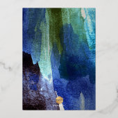 Invitation En Aluminium PixDezines Moderne Abstrait Aquarelle Bar Mitzvah (Verso)