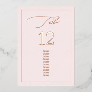 Invitation En Aluminium PixDezines Rose Gold Foil Luxe Calligraphie Table#