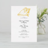 Invitation En Aluminium Plage de sable de Coch Seashell (Debout devant)
