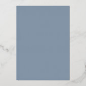 Invitation En Aluminium Plage Palm Trees Dusty Bleu Mariage tropical (Verso)