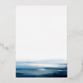 Invitation En Aluminium Plage peinte moderne Mariage à thème Océan (Verso)