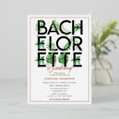 Invitation En Aluminium Plage Tropical Bachelorette Weekend Rose Gold (Debout devant)