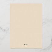 Invitation En Aluminium Plage tropicale Destination Mariage Foil Invitatio (Verso)