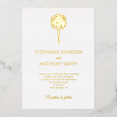 Invitation En Aluminium Plage tropicale Gold Palm Tree Destination Mariage (Recto)
