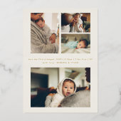 Invitation En Aluminium Planètes & Étoiles Zodiaque | Annonce de naissance (Verso)