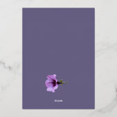 Invitation En Aluminium Plum floral Perse (Verso)
