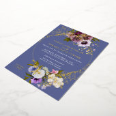 Invitation En Aluminium Plum floral Perse (Rotation)