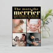 Invitation En Aluminium Plus de Noël de la grossesse plus joyeuse (Debout devant)