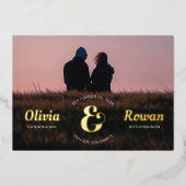 Invitation En Aluminium Poignée d'esperluette pleine photo Enregistrer la  (Recto)