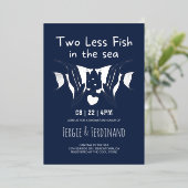 Invitation En Aluminium Poisson en mer Nautique Marine Couples Douche (Debout devant)