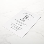 Invitation En Aluminium Police classique simple Cursive personnalisée (Rotation)