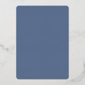 Invitation En Aluminium Polices simples Dusty Blue Bold Mariage moderne (Verso)
