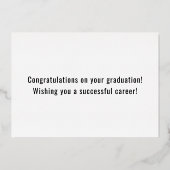 Invitation En Aluminium Pompier Fire Academy Red Line Graduation Card (Verso)