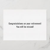 Invitation En Aluminium Pompiers Drapeau Pompiers Retraite (Verso)