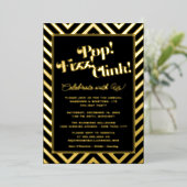 Invitation En Aluminium Pop ! Fizz ! Clink ! Fête de fin d'année (Debout devant)