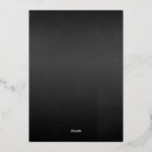 Invitation En Aluminium Portrait D'Invitation De Mariage Élégant Or Et Noi (Verso)