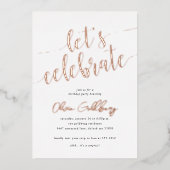 Invitation en aluminium pour toutes occasions Fêto (Recto)