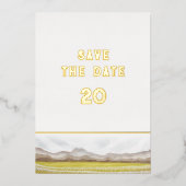 Invitation En Aluminium Prairies en fleurs Mariage Sauvez la date (Recto)