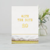Invitation En Aluminium Prairies en fleurs Mariage Sauvez la date (Debout devant)