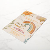 Invitation En Aluminium Premier anniversaire Sun et Rainbow Boho (Rotation)