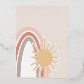 Invitation En Aluminium Premier voyage autour du Rainbow Sun Boho (Verso)