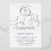 Invitation En Aluminium Première communion (Recto)