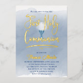 Invitation En Aluminium Première communion catholique (Recto)