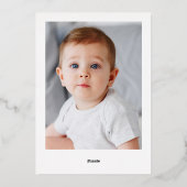 Invitation En Aluminium première communion de la couronne botanique (Verso)