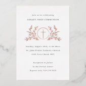 Invitation En Aluminium Première communion eucharistique (Recto)