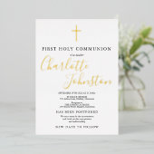 Invitation En Aluminium Première Communion Sainte Reportée Nouvelle Date (Debout devant)