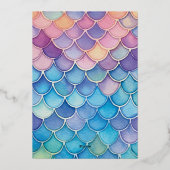 Invitation En Aluminium Première Sirène d'anniversaire (Verso)