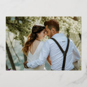 Invitation En Aluminium Premium Black Gold Monogramme Photo Leather Look F (Verso)