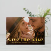 Invitation En Aluminium Premium Bold Modern QR CODE Photo Enregistrer La D (Debout devant)