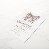 Invitation En Aluminium Preppy Coquette Bow Winter Christmas Lights Party (Rotation)