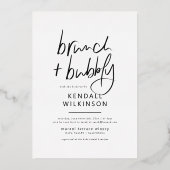 Invitation En Aluminium Pressé | Future Mme Brunch & Bubbly Photo (Verso)