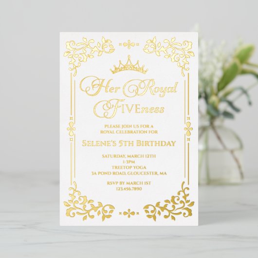 Invitation En Aluminium Princes de la Royal Fiveness 5e Anniversaire (Debout devant)