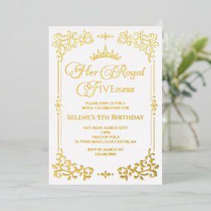 Invitation En Aluminium Princes royaux du fief 5e anniversaire