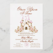Invitation En Aluminium Princesse Baby Girl Douche (Recto)